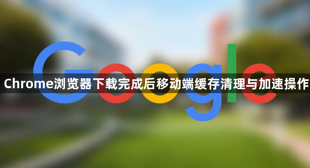 Chrome浏览器下载完成后移动端缓存清理与加速操作1