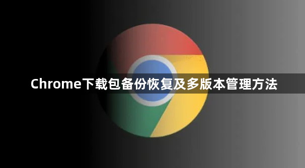Chrome下载包备份恢复及多版本管理方法1