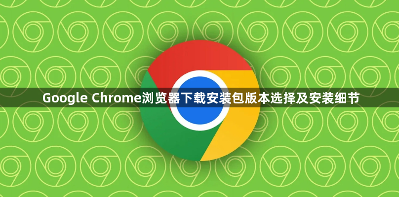 Google Chrome浏览器下载安装包版本选择及安装细节1