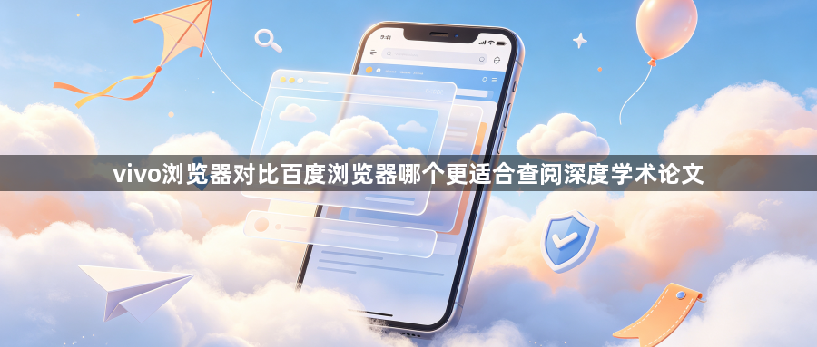 vivo浏览器对比百度浏览器哪个更适合查阅深度学术论文1