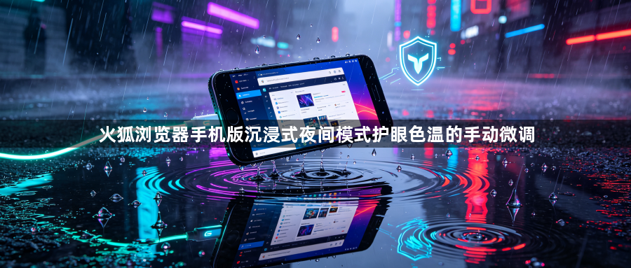 火狐浏览器手机版沉浸式夜间模式护眼色温的手动微调1