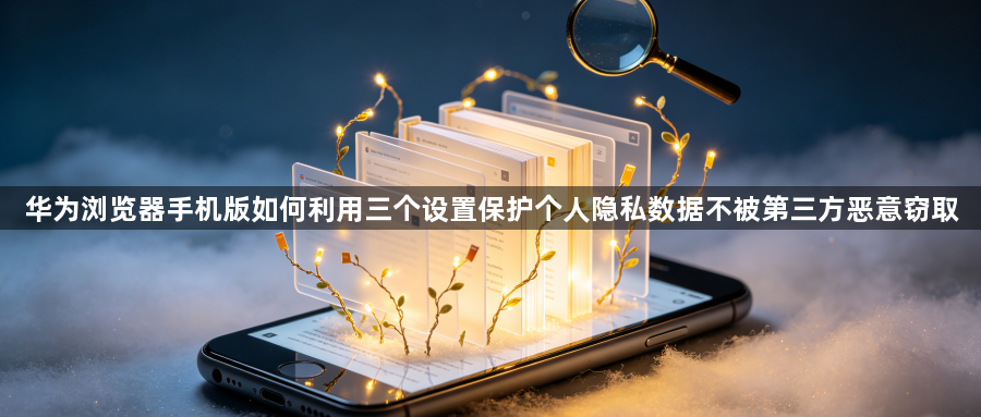 华为浏览器手机版如何利用三个设置保护个人隐私数据不被第三方恶意窃取1
