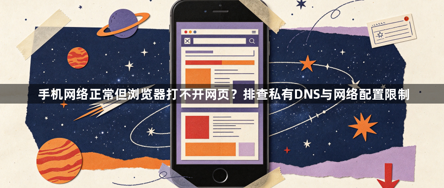 手机网络正常但浏览器打不开网页?排查私有DNS与网络配置限制1