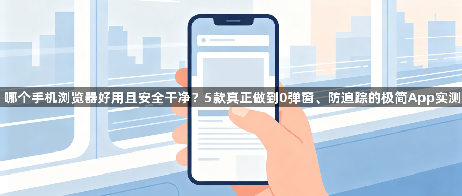哪个手机浏览器好用且安全干净?5款真正做到0弹窗、防追踪的极简App实测1