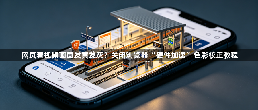 网页看视频画面发黄发灰？关闭浏览器“硬件加速”色彩校正教程1