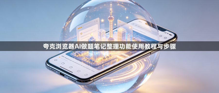 夸克浏览器AI做题笔记整理功能使用教程与步骤1