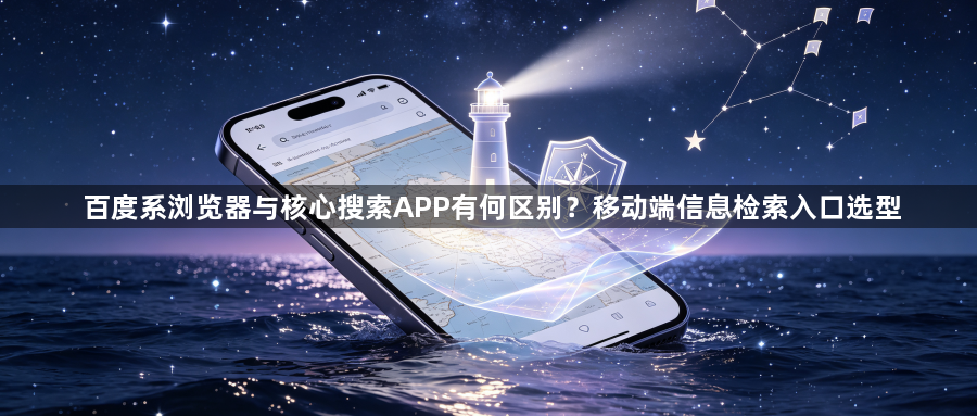 百度系浏览器与核心搜索APP有何区别?移动端信息检索入口选型1