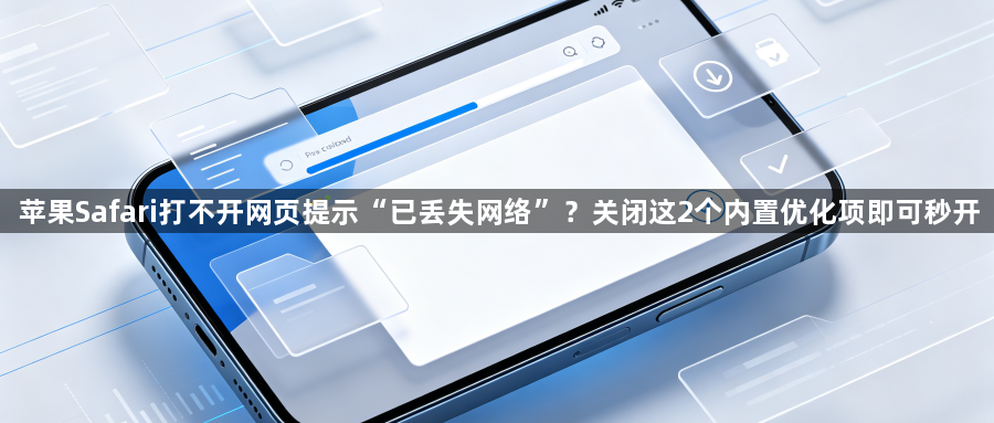 苹果Safari打不开网页提示“已丢失网络”?关闭这2个内置优化项即可秒开1
