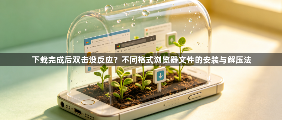 下载完成后双击没反应？不同格式浏览器文件的安装与解压法1