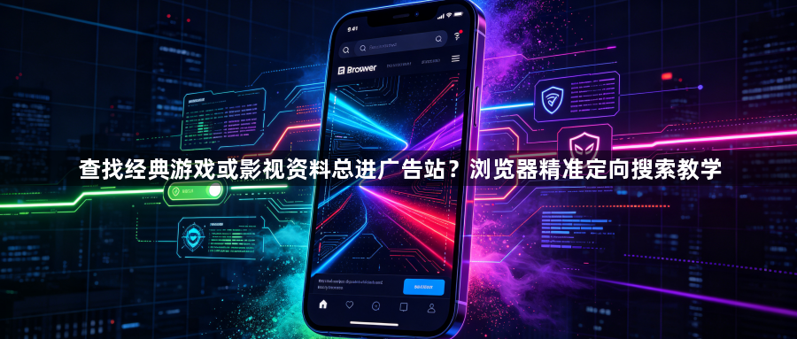 查找经典游戏或影视资料总进广告站?浏览器精准定向搜索教学1