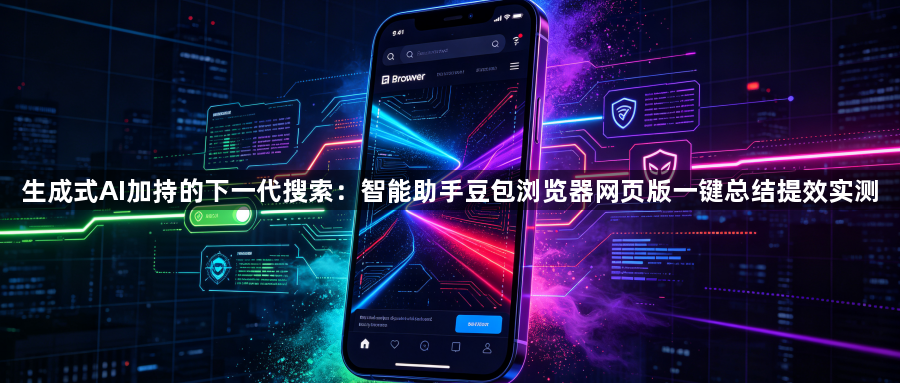 生成式AI加持的下一代搜索:智能助手豆包浏览器网页版一键总结提效实测1