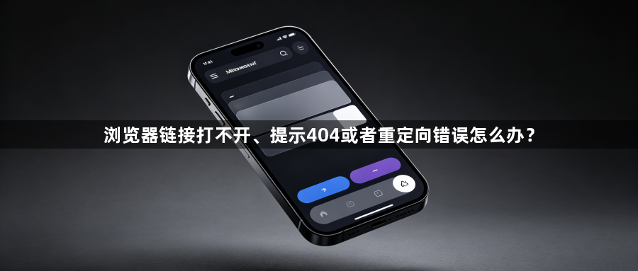 浏览器链接打不开、提示404或者重定向错误怎么办？1