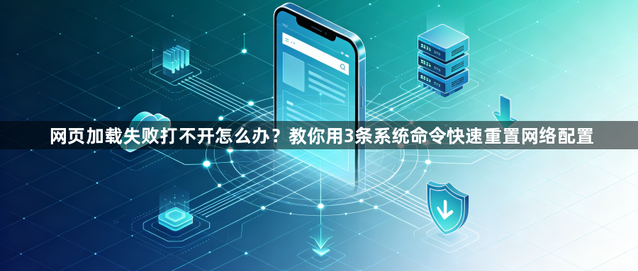 网页加载失败打不开怎么办?教你用3条系统命令快速重置网络配置1