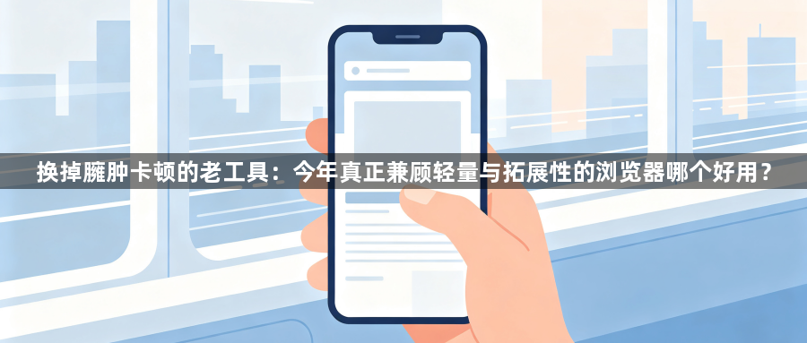 换掉臃肿卡顿的老工具：今年真正兼顾轻量与拓展性的浏览器哪个好用？1