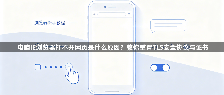 电脑IE浏览器打不开网页是什么原因？教你重置TLS安全协议与证书1