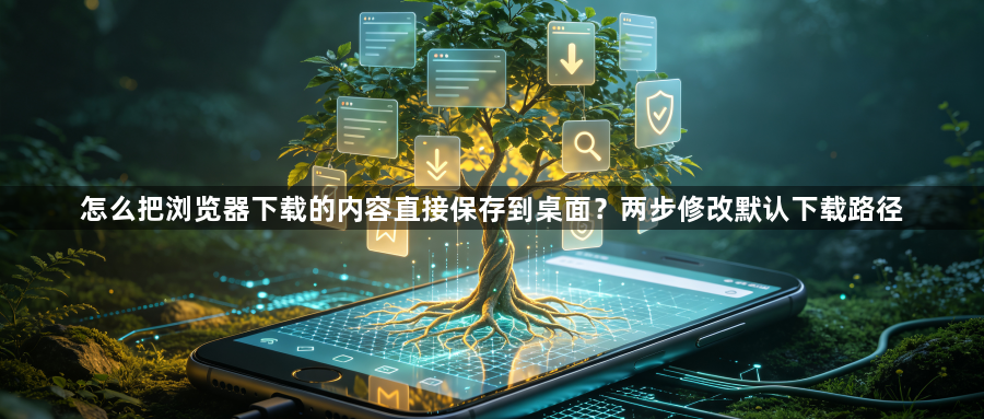 怎么把浏览器下载的内容直接保存到桌面?两步修改默认下载路径1